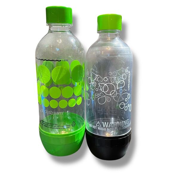 SodaStream Soda Stream Replacement Bottles 840 mL .89 QT Carbonated Water Lot x4 - Picture 3 of 11